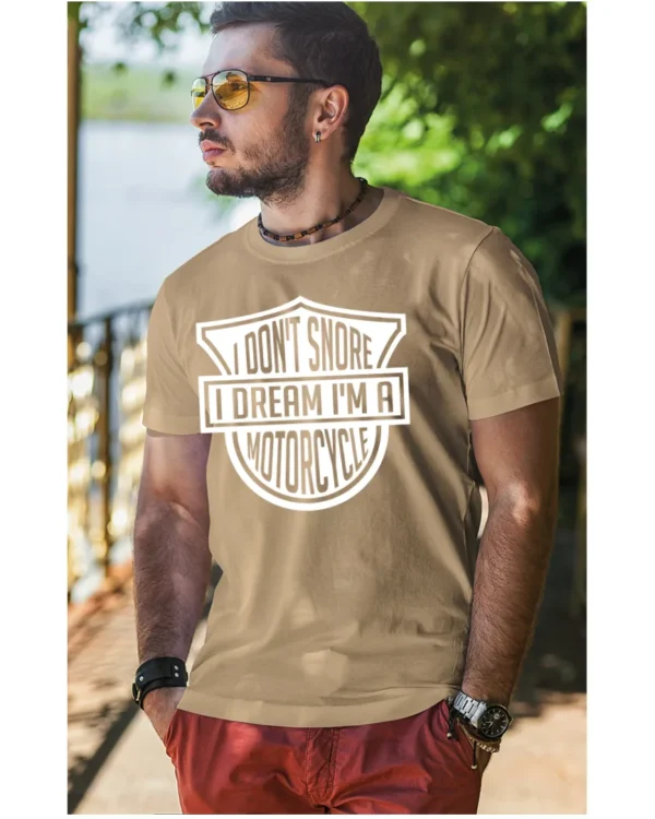 Koszulka I dont snore, I dream I’m a motorcycle – edycja White, Unisex