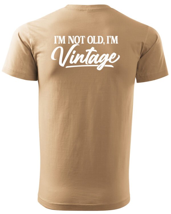 Koszulka Styl retro na co dzień, „I'm not old, I'm vintage” – Unisex, edycja Midnight