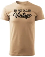 Koszulka Styl retro na co dzień, „I'm not old, I'm vintage” – edycja Midnight, Unisex