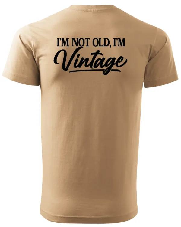 Koszulka Styl retro na co dzień, „I'm not old, I'm vintage” – edycja Midnight, Unisex