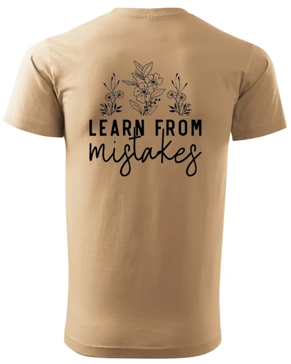 Koszulka Rozwijaj się przez błędy, „Learn from mistakes” – Unisex