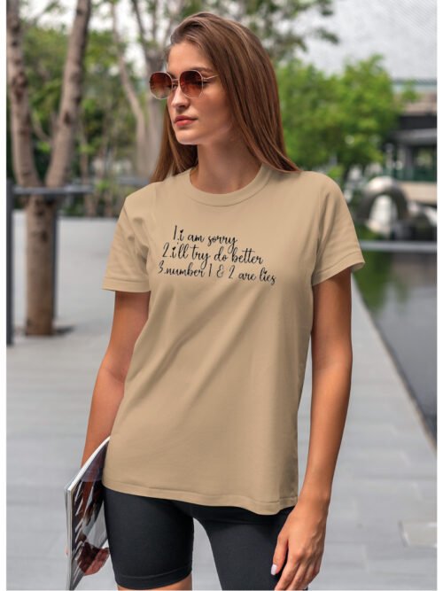 Koszulka Przepraszam ale tylko w teorii, koszulka, koszulka damska, t-shirt damski, koszulka damska z nadrukiem, koszulka z napisem