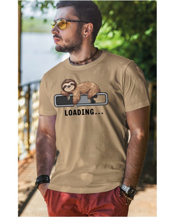 Koszulka Loading Leniwiec <br>Ładowanie energii - Unisex, dla niego