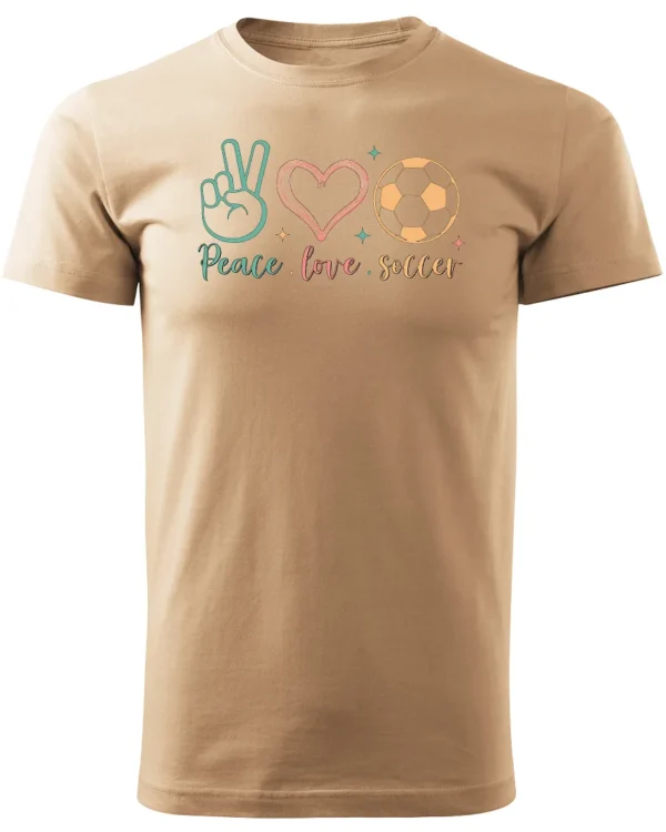Koszulka Peace Love Soccer <br>Sport i pasja - Unisex, dla niej