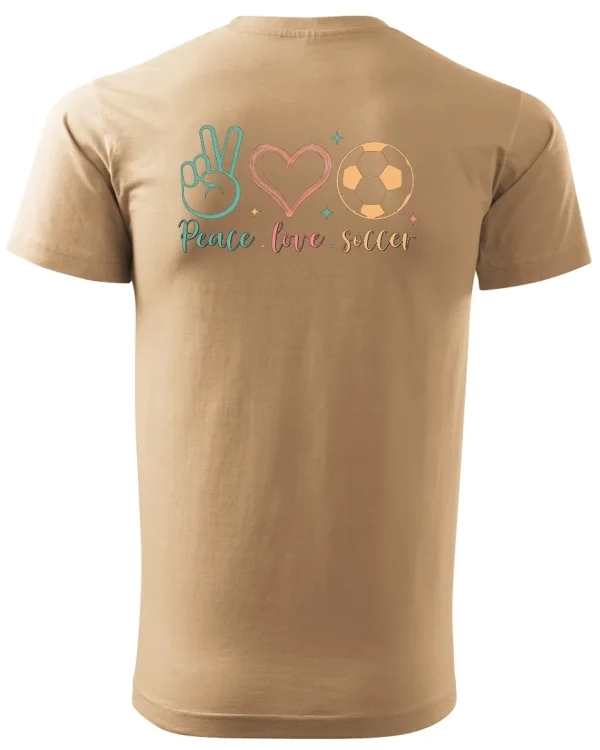 Koszulka Peace Love Soccer <br>Sport i pasja - Unisex, dla niej