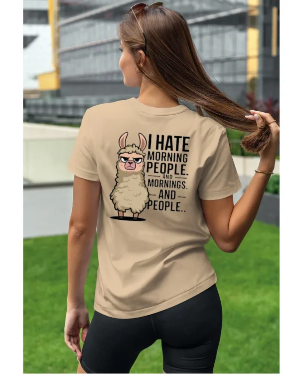 Koszulka I Hate Mornings <br>And people - Unisex, dla niej