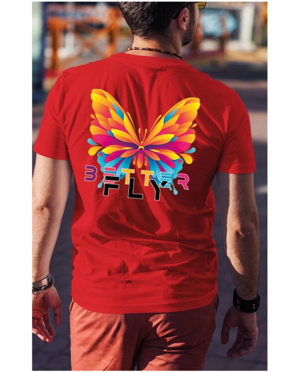 Koszulka unisex motyl “Better fly”, dla niego – wybierz kolor!