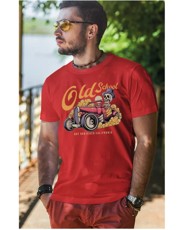 Koszulka unisex vintage samochód "Hot rod", dla niego – wybierz kolor!