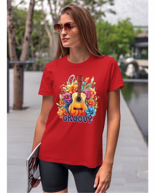 Koszulka unisex "Odlotowa gitara – brzmienie, które unosi", dla niej – wybierz kolor!