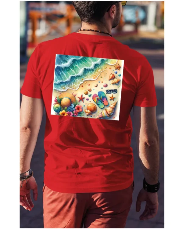 Koszulka Plaża, fale i klapki UNISEX
