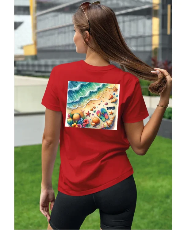 Koszulka Plaża, fale i klapki UNISEX