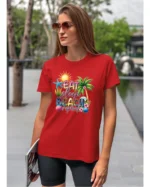 Koszulka Plażowy styl życia <br>jedz, śpij, plażuj, powtarzaj - Unisex, dla niej