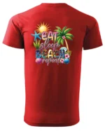 Koszulka Plażowy styl życia <br>jedz, śpij, plażuj, powtarzaj - Unisex, dla niego