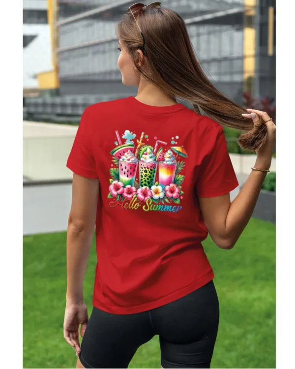 Koszulka Witaj Lato! <br>ciesz się owocowymi smakami - Unisex, dla niej