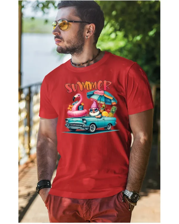 Koszulka Lato pełne radości <br>wyrusz w podróż do przygód - Unisex, dla niego