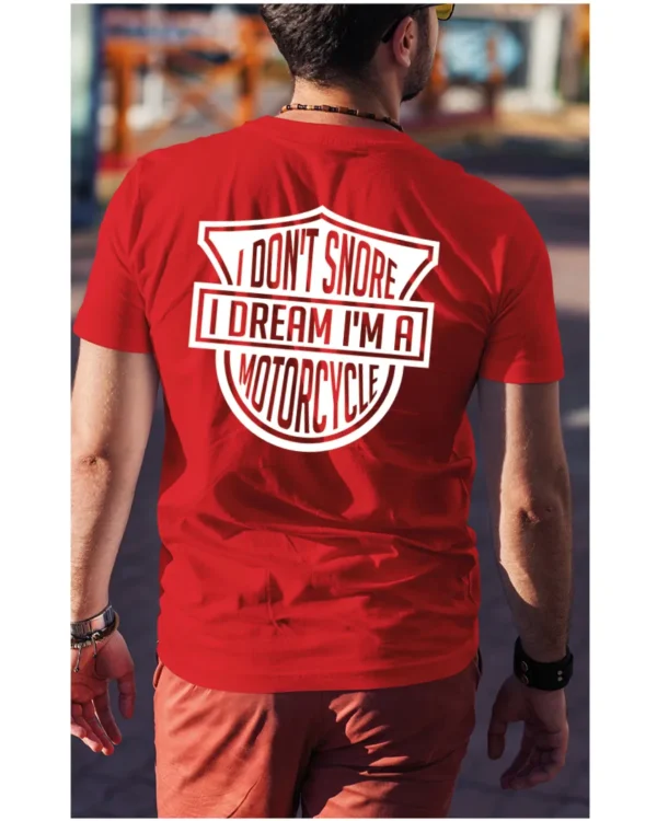 Koszulka I dont snore, I dream I’m a motorcycle – edycja White, Unisex