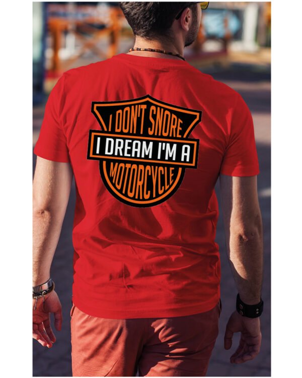Koszulka I dont snore, I dream I’m a motorcycle – edycja Midnight, Unisex