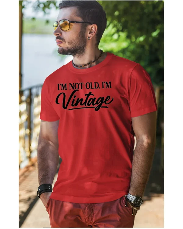 Koszulka Styl retro na co dzień, „I'm not old, I'm vintage” – edycja Midnight, Unisex