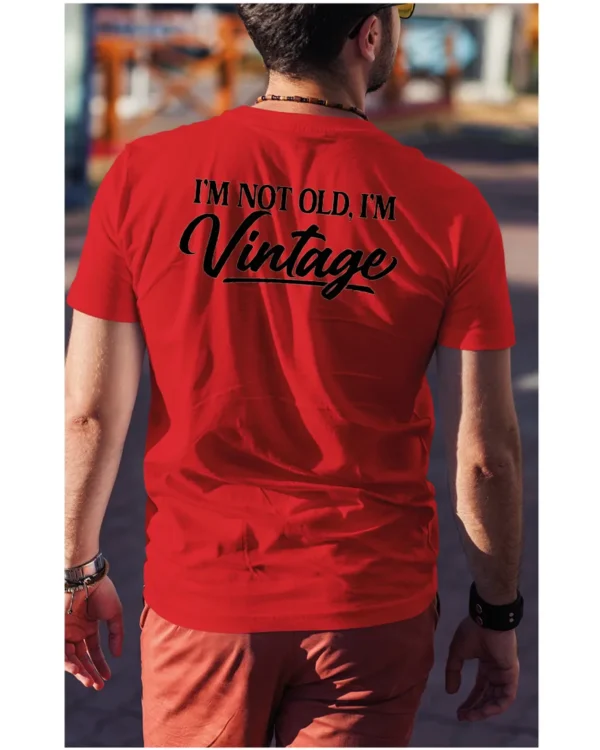 Koszulka Styl retro na co dzień, „I'm not old, I'm vintage” – edycja Midnight, Unisex