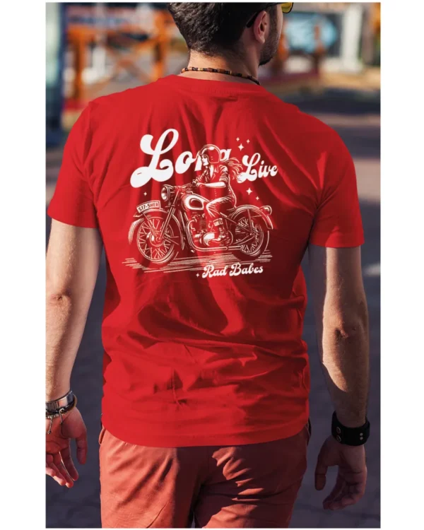 Koszulka Jazda, wolność, niezależność, „Long Live Rad Babes” – edycja White, Unisex