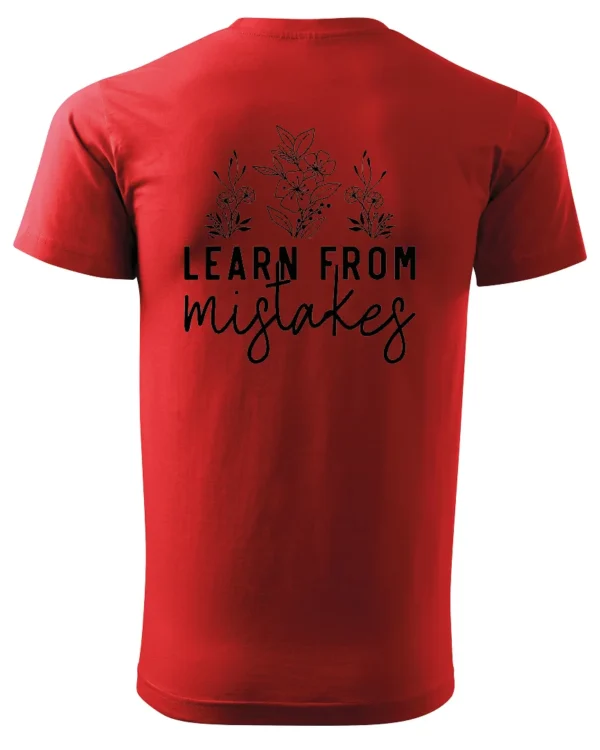 Koszulka Rozwijaj się przez błędy, „Learn from mistakes” – Unisex