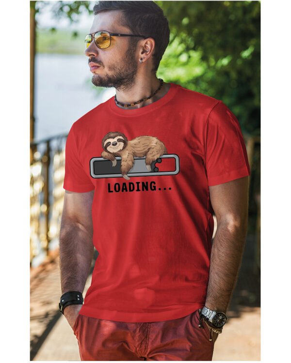 Koszulka Loading Leniwiec <br>Ładowanie energii - Unisex, dla niego