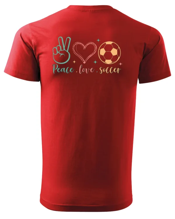 Koszulka Peace Love Soccer <br>Sport i pasja - Unisex, dla niej