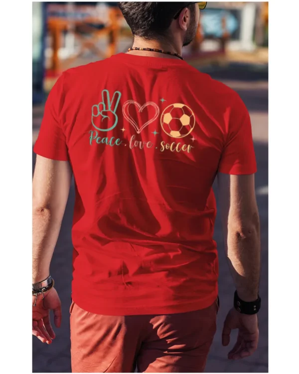 Koszulka Peace Love Soccer <br>Sport i pasja - Unisex, dla niej