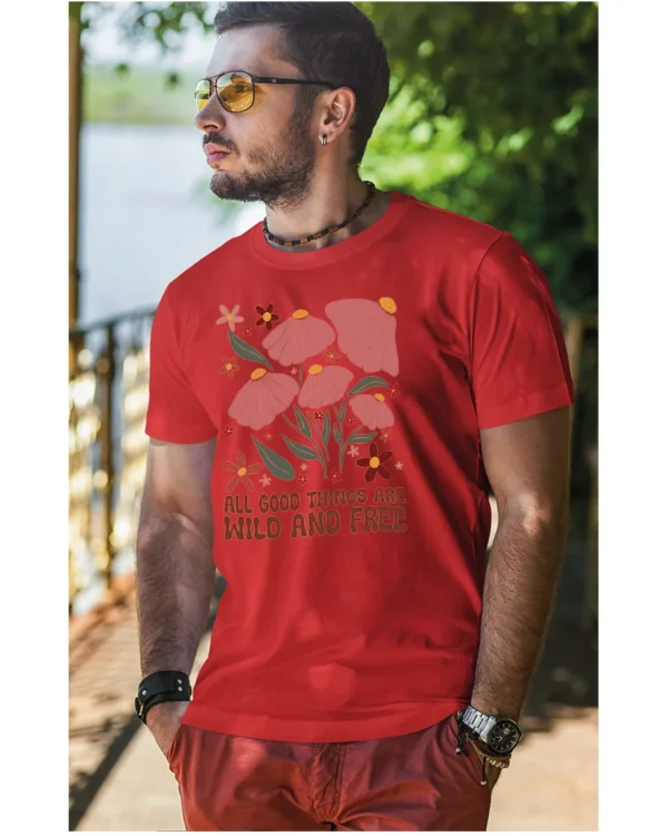 Koszulka Wild and Free <br>Piękno natury - Unisex, dla niego