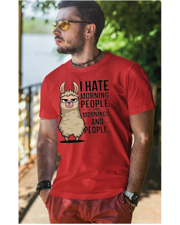 Koszulka I Hate Mornings <br>And people - Unisex, dla niego