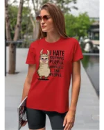 Koszulka I Hate Mornings <br>And people - Unisex, dla niej
