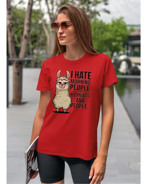 Koszulka I Hate Mornings <br>And people - Unisex, dla niej