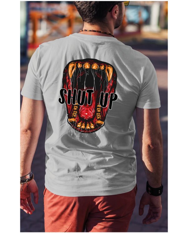 Koszulka unisex napis “Shut up”, dla niego – wybierz kolor!