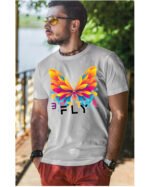 Koszulka unisex motyl “Better fly”, dla niego – wybierz kolor!