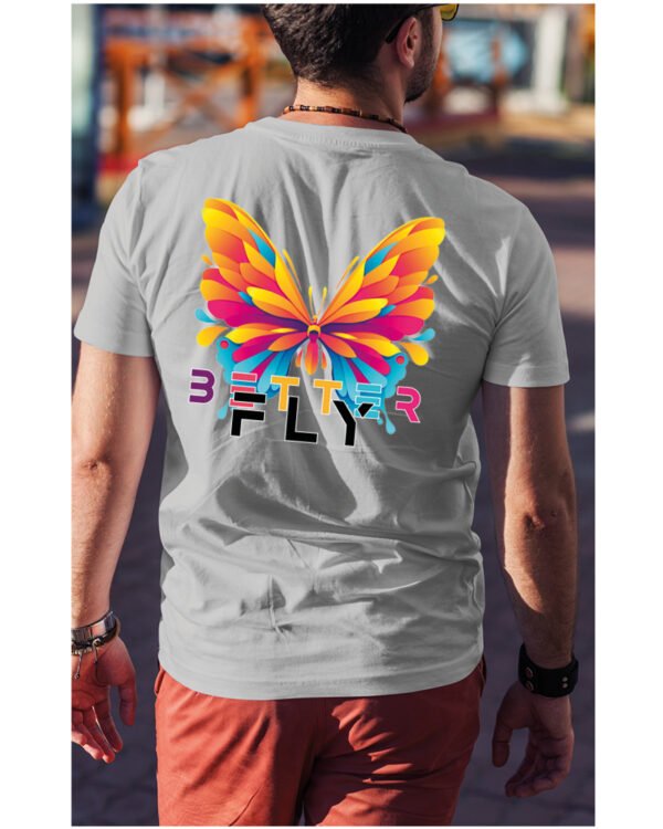 Koszulka unisex motyl “Better fly”, dla niego – wybierz kolor!