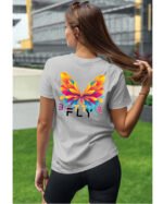 Koszulka unisex motyl “Better fly”, dla niej – wybierz kolor!