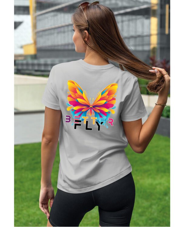 Koszulka unisex motyl “Better fly”, dla niej – wybierz kolor!
