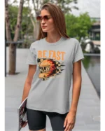 Koszulka unisex wyścig “Be fast or be last”, dla niej – wybierz kolor!