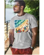 Koszulka Plaża, fale i klapki UNISEX
