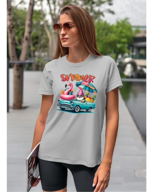Koszulka Lato pełne radości <br>wyrusz w podróż do przygód - Unisex, dla niej