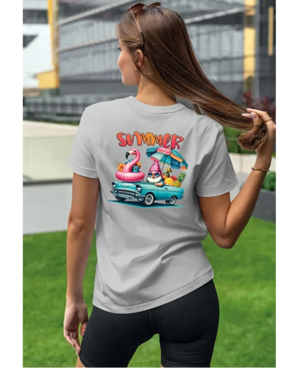 Koszulka Lato pełne radości <br>wyrusz w podróż do przygód - Unisex, dla niej