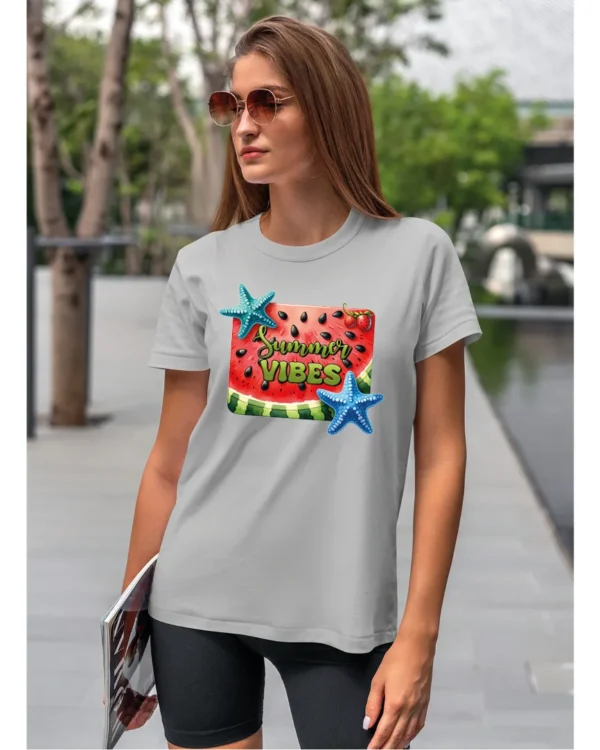 Koszulka Letnie wibracje <br>poczuj radość lata - Unisex, dla niej