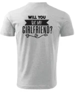 Koszulka Romantyczna propozycja, „Will you be my girlfriend?” - Unisex