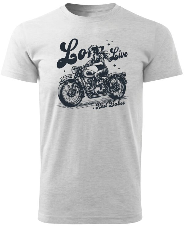 Koszulka Jazda, wolność, niezależność, „Long Live Rad Babes” – edycja Midnight, Unisex