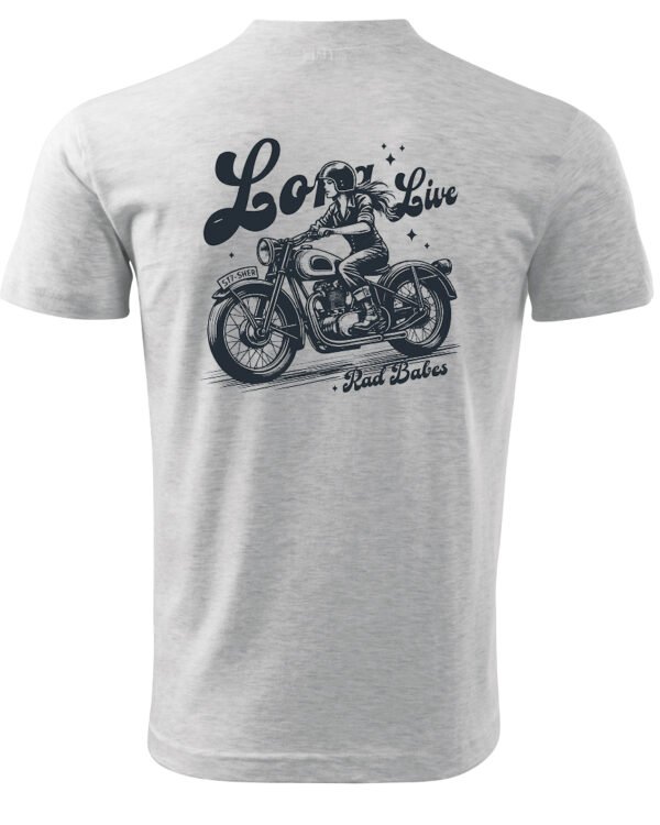 Koszulka Jazda, wolność, niezależność, „Long Live Rad Babes” – edycja Midnight, Unisex