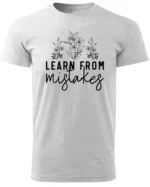 Koszulka Rozwijaj się przez błędy, „Learn from mistakes” – Unisex