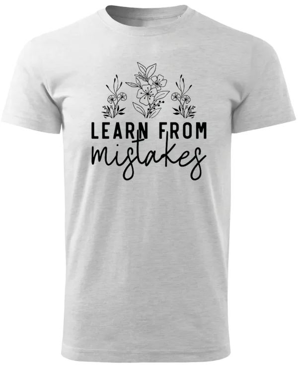 Koszulka Rozwijaj się przez błędy, „Learn from mistakes” – Unisex