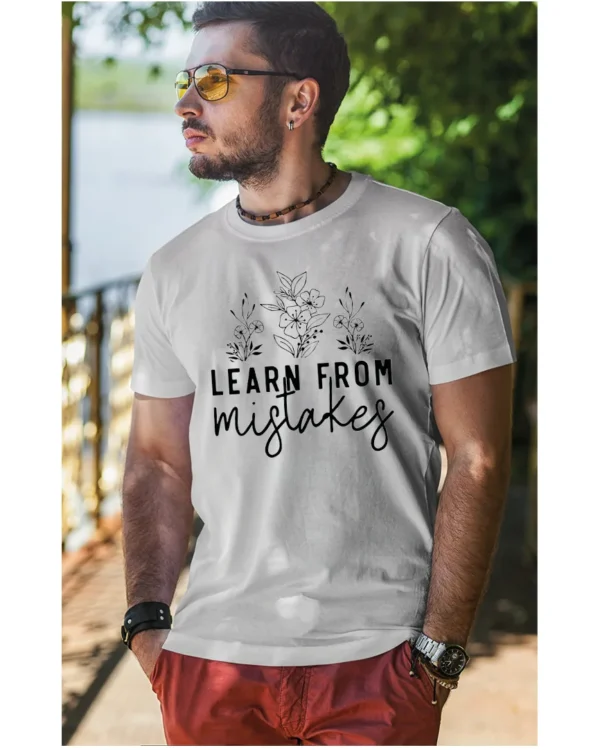 Koszulka Rozwijaj się przez błędy, „Learn from mistakes” – Unisex