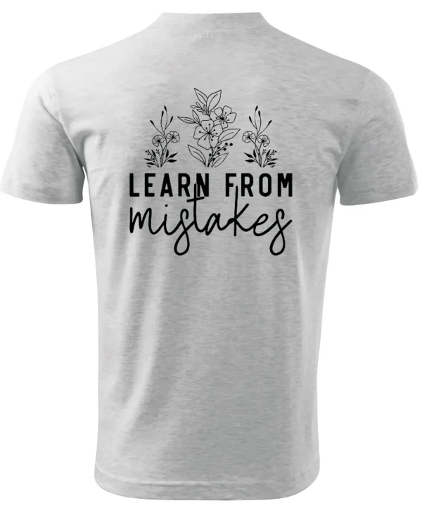 Koszulka Rozwijaj się przez błędy, „Learn from mistakes” – Unisex
