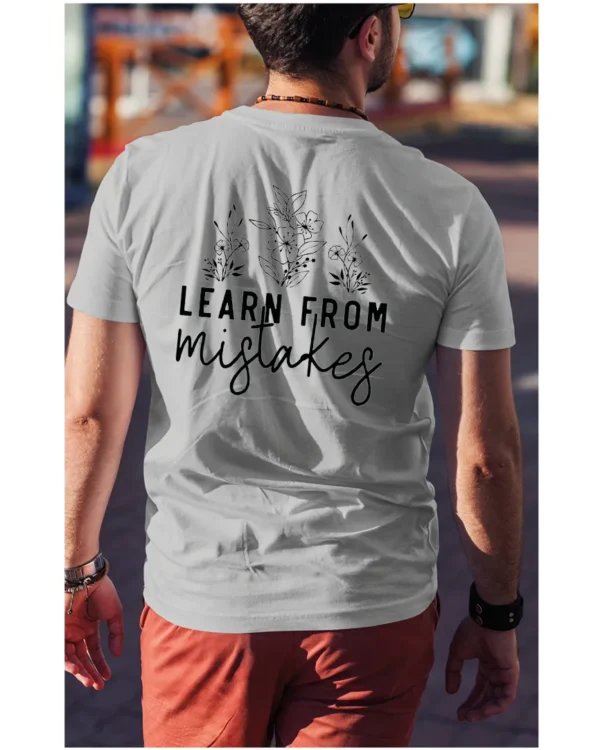 Koszulka Rozwijaj się przez błędy, „Learn from mistakes” – Unisex